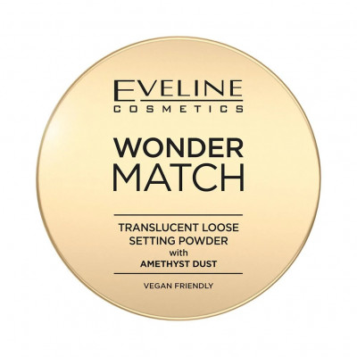 Pudra, Eveline Cosmetics, Wonder Match, Translucent Loose with Amethyst Dust, 6 g foto