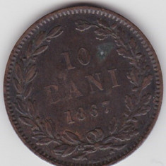 Romania 10 BANI 1867