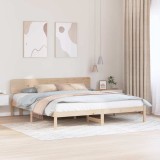 Cumpara ieftin Cadru de pat cu t&ecirc;tes de lit 180 x 200 cm din lemn masiv de pin