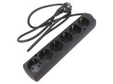 Prelungitor 6 Prize Schuko PVC Negru 3x1,5mm2