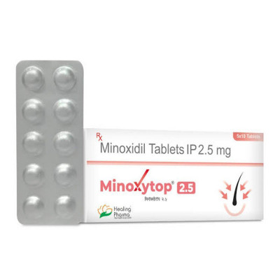 Supliment Alimentar, Healing Pharma, Minoxytop 2.5mg, Stimuleaza Cresterea Parului, 50 tablete foto