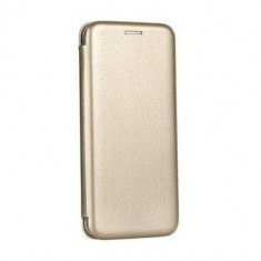 Husa Samsung Galaxy J6 + 2018 / J6 Plus 2018 Gold Auriu Tip Carte / Toc Flip din Piele Ecologica Portofel cu Inchidere Magnetica foto