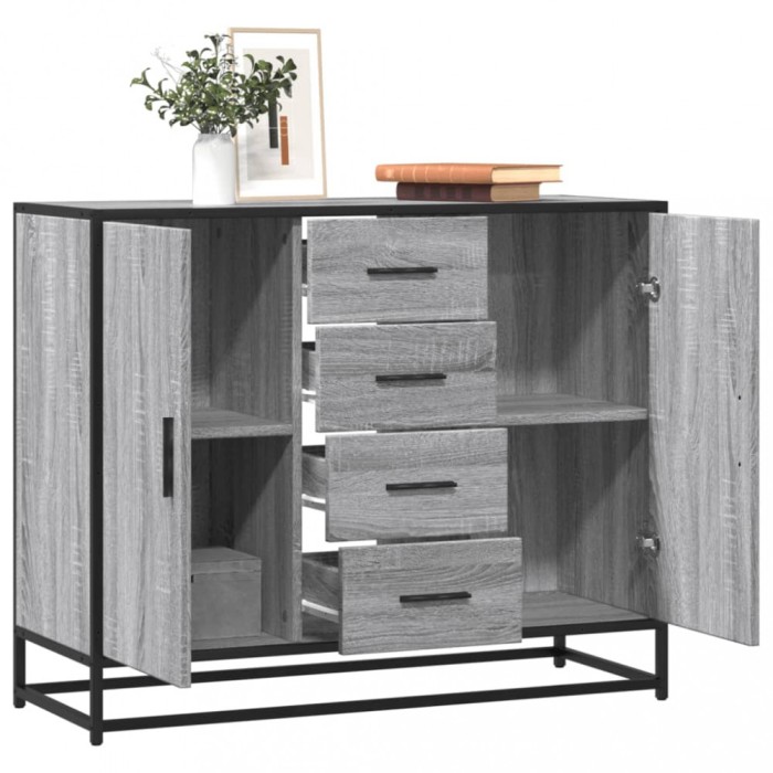Gossi dulap, gri sonoma, 92x35x76 cm, lemn prelucrat