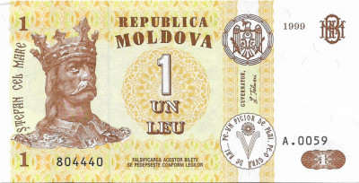 Moldova (4) - 1 Leu 1999 foto
