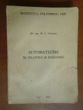 Automatizari in filatura si tesatorie-M.V.Nemescu