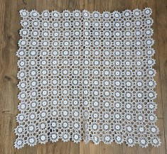 CENTRU DE MASA VINTAGE, CROSETAT MANUAL TIP MACRAME