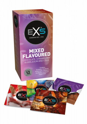 Prezervative cu Aroma Mix EXS, 12 buc foto