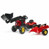 Tractor cu Pedale Falk Lander Z160X Roșu, Remorcă, 2-5 Ani, Plastic, Băieți/Fete