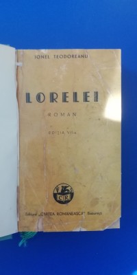 myh 543f - IONEL TEODOREANU - LORELEI - ED INTERBELICA foto