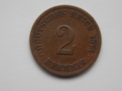 2 PFENNIG 1874 C GERMANIA foto