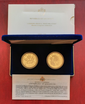 Set tematic 5000 si 10000 Lire, San Marino 1998 - PROOF - G 4035 foto
