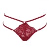 Chiloți String, Dantelă, Elastice Subțiri, Bordo, Oem