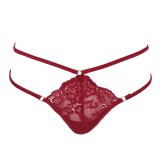 Chiloți String, Dantelă, Elastice Subțiri, Bordo, Oem