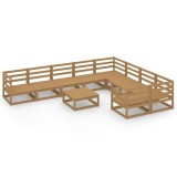Cumpara ieftin Set mobilier de gradina, 10 piese, lemn masiv de pin