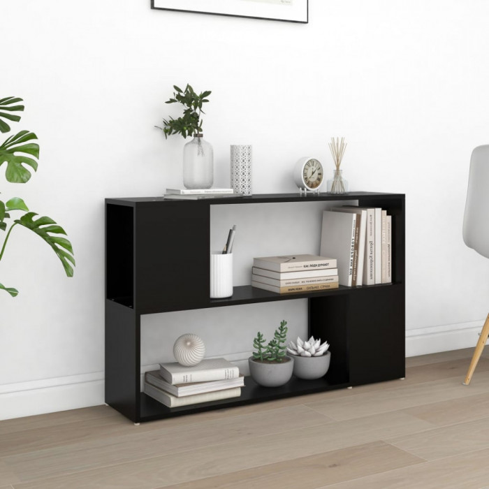 vidaXL Bibliotecă, negru, 100x24x63 cm, PAL 809171