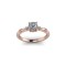 Inel de dama din aur roze 14K, piatra zirconiu - 57