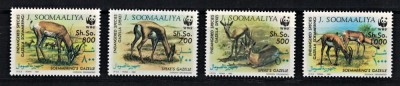 SOMALIA 1992 - Fauna WWF, gazele / serie completa MNH foto