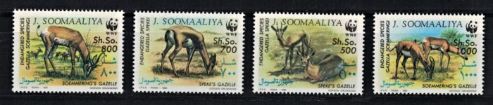 SOMALIA 1992 - Fauna WWF, gazele / serie completa MNH
