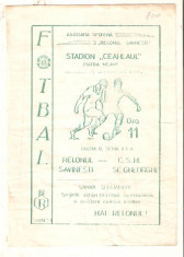 Program fotbal Relonul Savinesti-C.S.M.Gheorghieni 1981 foto