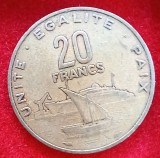 (M1567) MONEDA DJIBOUTI - 20 FRANCS 1982, EXOTICA
