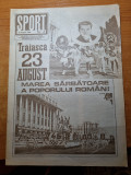 Sport august 1989-stefanescu si balaci,staua bucuresti,ilie dumitrescu