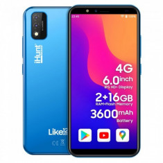 Telefon mobil iHunt Like 12 Pro Albastru, 4G, IPS 6.0 , 2GB RAM, 16GB ROM, Android 11 GO, Mediatek MTK6739 QuadCore, 3600mAh, Dual SIM