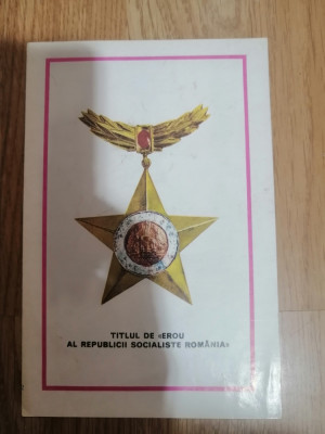 Medalii si Ordine ale Republicii Socialiste Romania - 8 pagini ilustrate foto