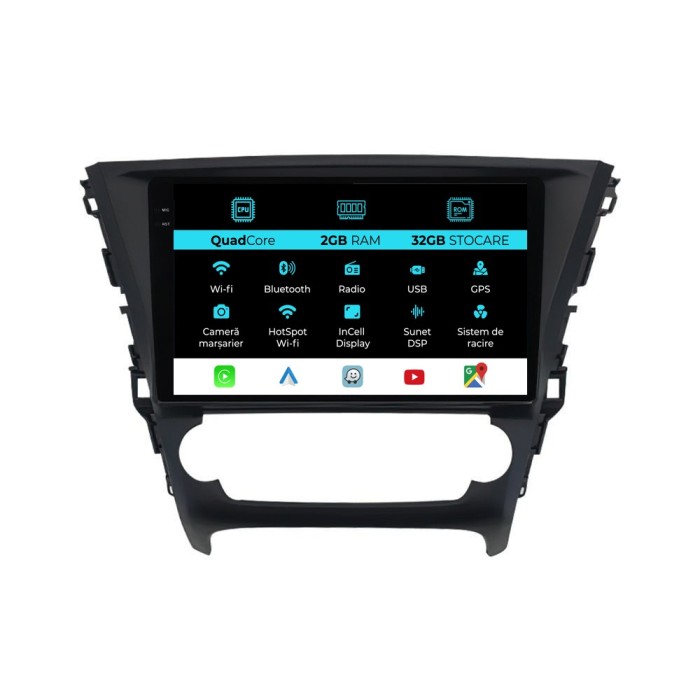 Navigatie Dedicata Toyota Avensis (2015-2018), 9 Inch, 2Gb Ram, 32Gb stocare, Carplay