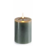 Lumanare ambientala cu led ceara verde &Oslash; 7,5 x 12,5 H