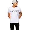 Tricou barbati alb - Haters - XL, THEICONIC