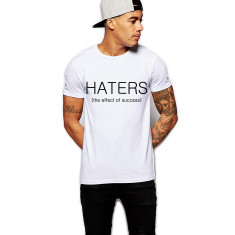 Tricou barbati alb - Haters - S