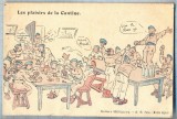 AX 23 CP VECHE INTERBELICA -UMORISTICA MILITARA- PLACERILE DE LA CANTINA