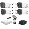 Kit Supraveghere Video 4 Camere 2MP Full HD 1080P, IR 40m, DVR Hikvision, HDD 1TB, Cablu 100m, SafetyGuard Surveillance