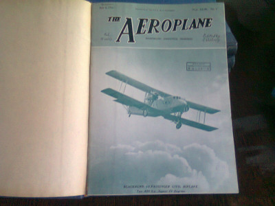 REVISTA THE AEROPLANE - 8 NUMERE/1932 foto