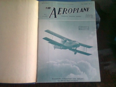 REVISTA THE AEROPLANE - 8 NUMERE/1932 foto