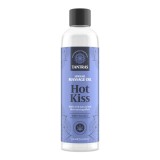 Ulei de masaj TANTRAS Hot Kiss, cu vitamina E și uleiuri naturale, aromă de lăm&acirc;ie, pin și trandafir, 150 ml (albastru)