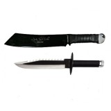 Cumpara ieftin Set Cutit de vanatoare, 35 cm si Maceta, 43 cm, DEPOX&reg;, Teaca inclusa