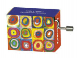 Flasneta Muzicala Copii Fridolin Kandinsky Studiul Culorilor - Mozart Flautul Fermecat, Cutie Muzicala Lemn, Design Arta