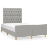 VidaXL Cadru de pat fără saltea țesătură gri deschis 120x190 cm