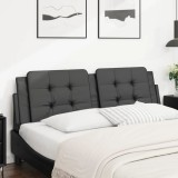 vidaXL Pernă pentru tăblie pat, negru, 160 cm, piele artificială