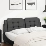 VidaXL Pernă pentru tăblie pat, negru, 160 cm, piele artificială