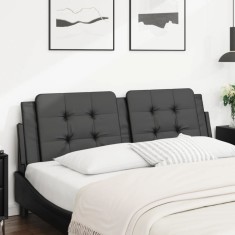 vidaXL Pernă pentru tăblie pat, Zadar, negru, 160 cm, piele artificială 374866