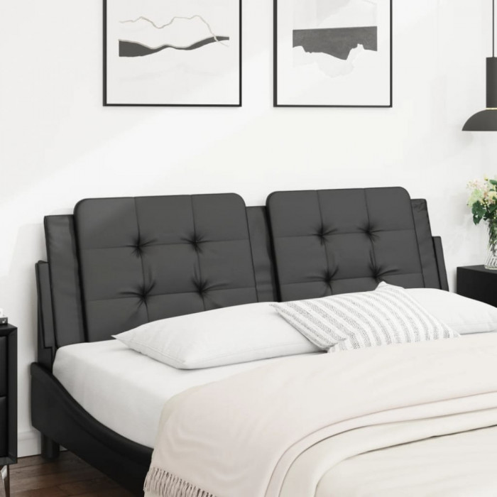 Perna pentru tablie pat, negru, 160 cm, piele artificiala GartenMobel Dekor