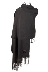 Fular dama uni 24, 180x70cm, gri antichizat