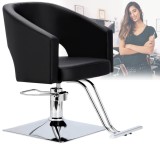 Scaun de coafat Greta hidraulic rotativ pentru salonul de coafură Suport cromat scaun de coafor