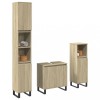 VidaXL Set mobilier de baie, 3 piese, stejar sonoma, lemn prelucrat 3307675