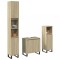 vidaXL Set mobilier de baie, 3 piese, stejar sonoma, lemn prelucrat 3307675