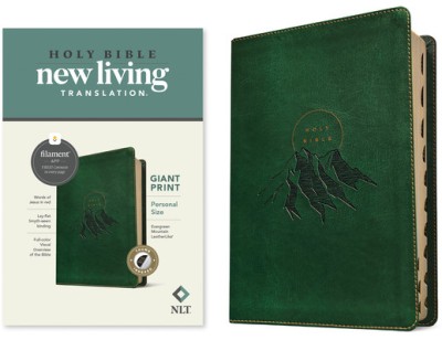 NLT Personal Size Giant Print Bible, Filament Enabled Edition (Leatherlike, Evergreen Mountain, Indexed) foto