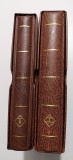 2 mape Leuchtturm Optima cu etui, second hand, culoarea maro
