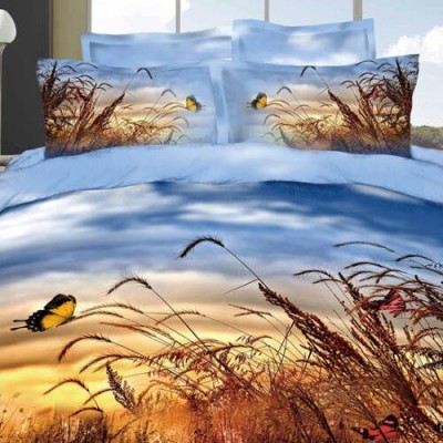 Lenjerie de pat digital print 3d (wheat spice) foto